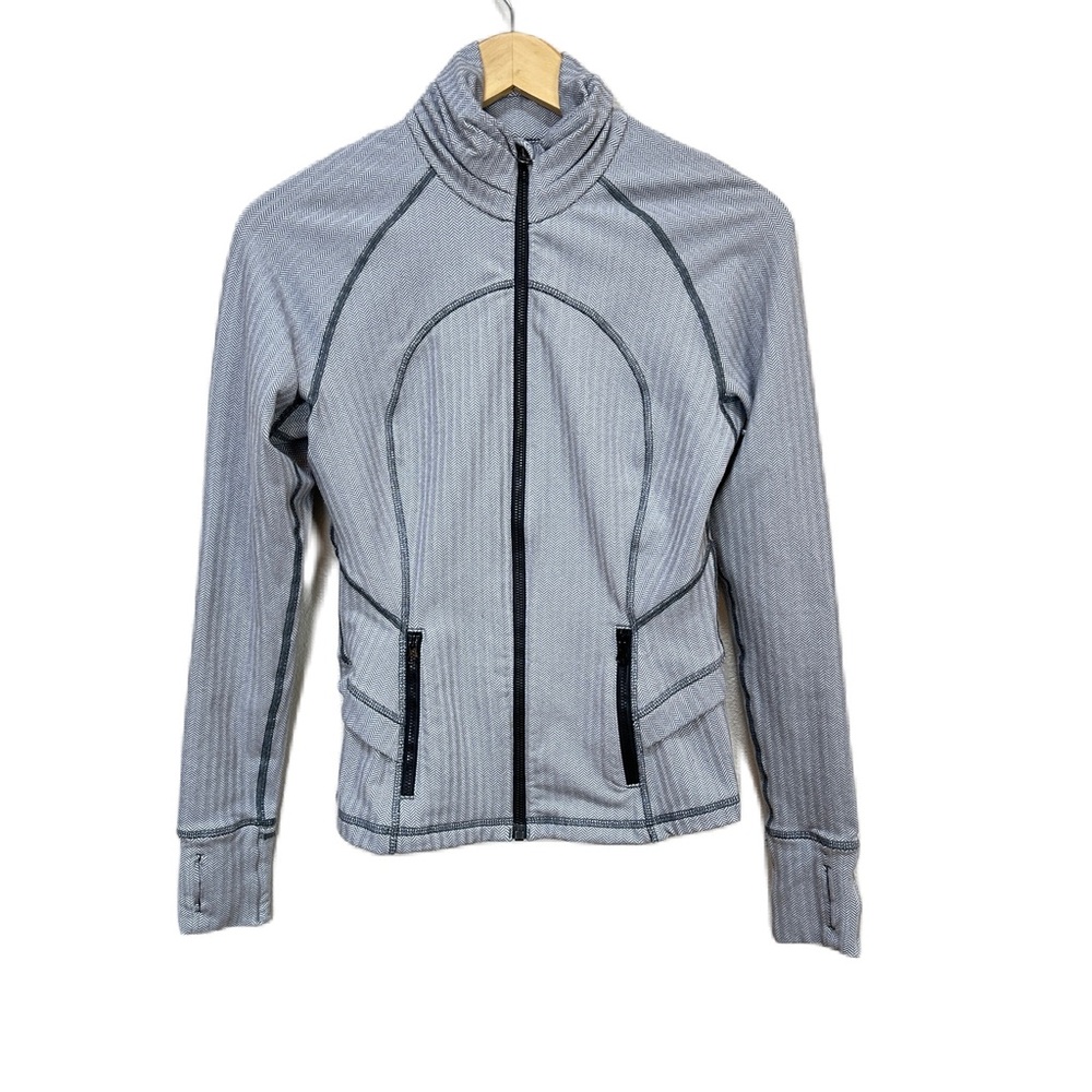 Lululemon Hustle In Your Bustle‎ Peplum Jacket Herringbone Women’s s Sz 8